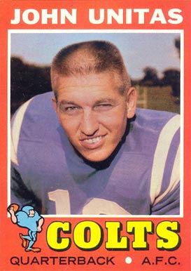 1971 Topps Johnny Unitas #1 Football Card