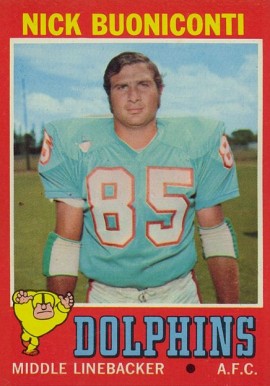 1971 Topps Nick Buoniconti #147 Football Card