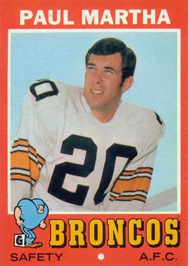 1971 Topps Paul Martha #38 Football Card