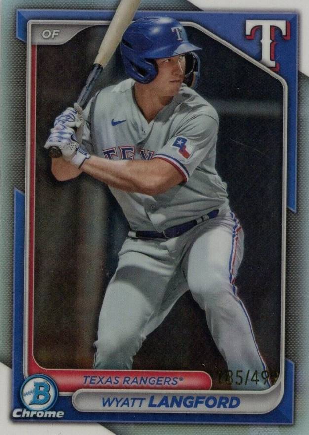 2024 Bowman Chrome Prospects Wyatt Langford #BCP64 Baseball Card