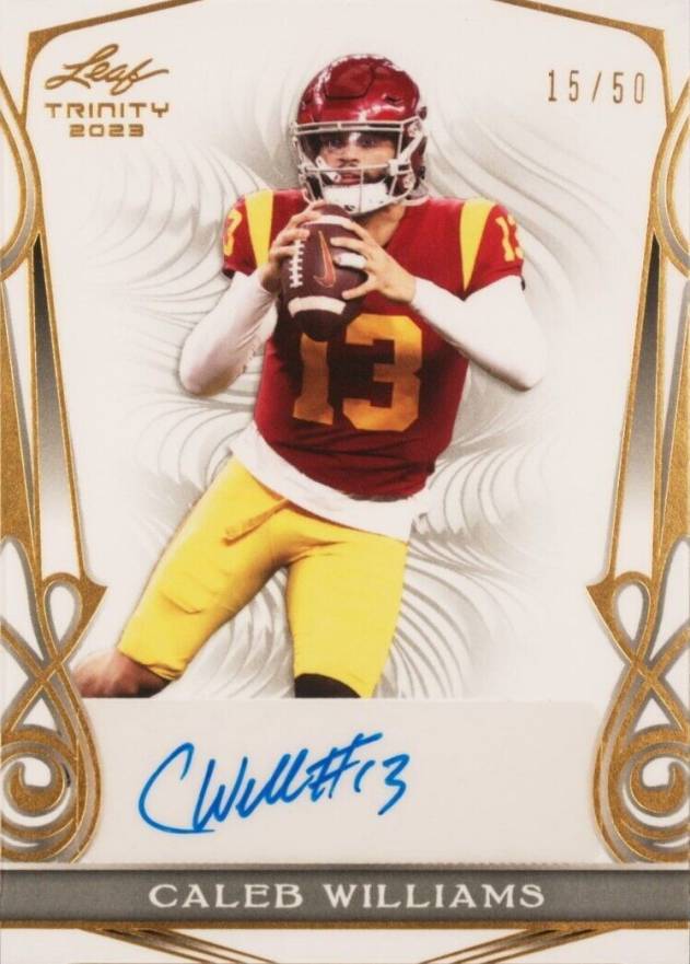 2023 Leaf Trinity Autographs Caleb Williams #BACW1 Football Card