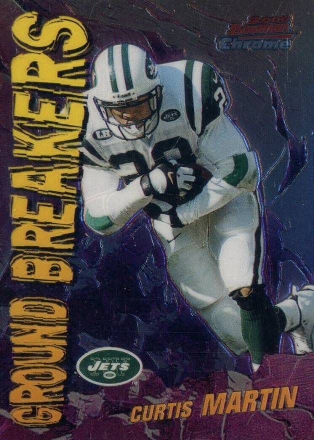 2000 Bowman Chrome Ground Breakers Curtis Martin #GB5 Football Card