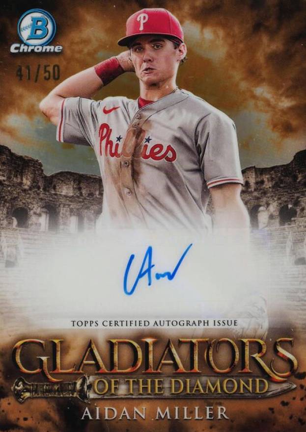 2024 Bowman Gladiators of the Diamond Autographs Aidan Miller #GDAAM Baseball Card