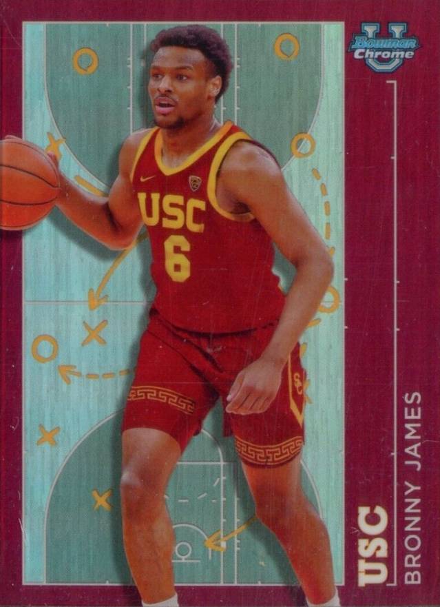 2023 Bowman University Chrome Prodigal Playmakers Bronny James #PP1 Basketball Card