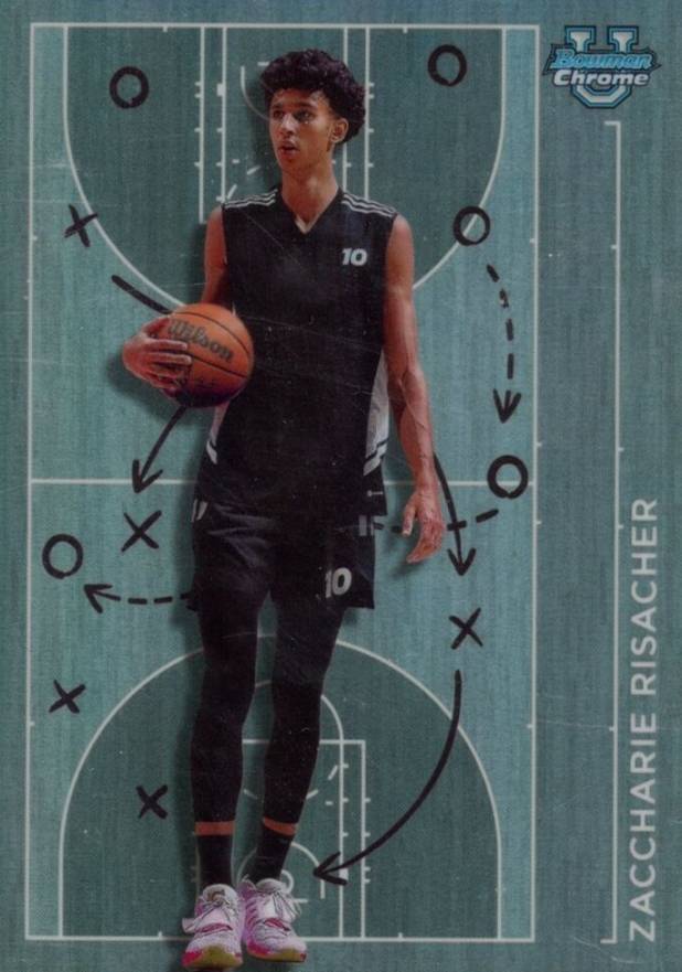 2023 Bowman University Chrome Prodigal Playmakers Zaccharie Risacher #PP13 Basketball Card