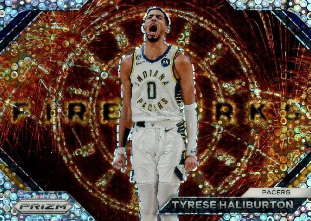 2023 Panini Prizm Fireworks Tyrese Haliburton #2 Basketball Card