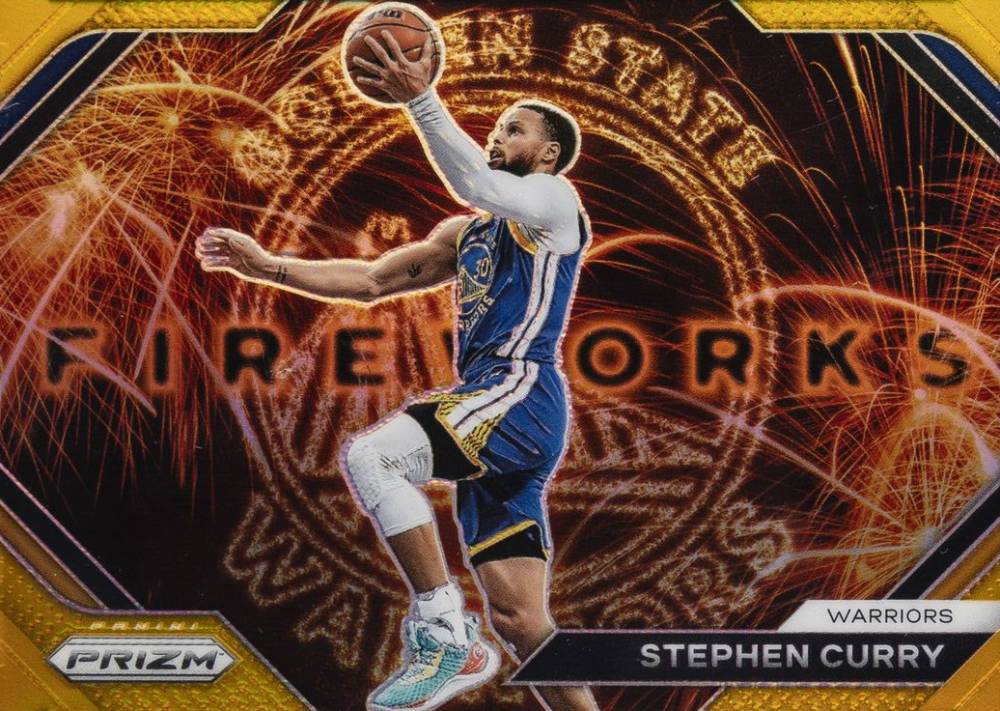 2023 Panini Prizm Fireworks Stephen Curry #5 Basketball Card