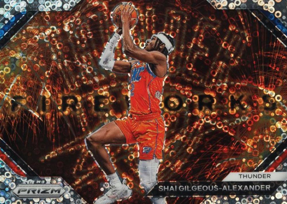 2023 Panini Prizm Fireworks Shai Gilgeous-Alexander #16 Basketball Card