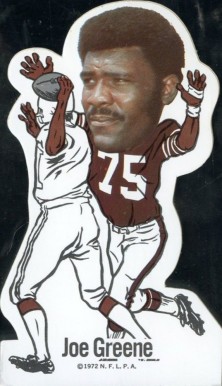 1972 NFLPA Vinyl Stickers Joe Greene # Football Card