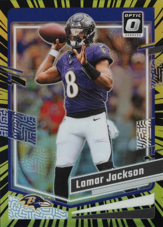 2023 Panini Donruss Optic Lamar Jackson #14 Football Card