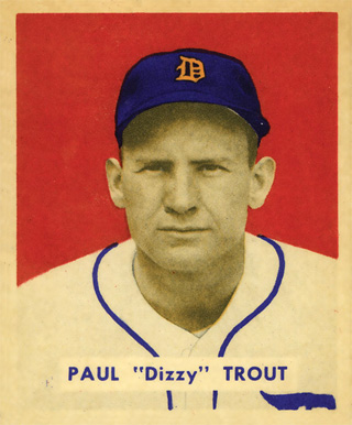 1949 Bowman Dizzy Trout #208 Baseball Card