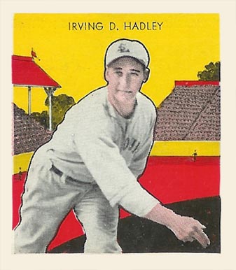 1933 Tattoo Orbit Irving D. Hadley # Baseball Card