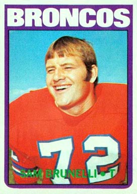 1972 Topps Sam Brunelli #208 Football Card