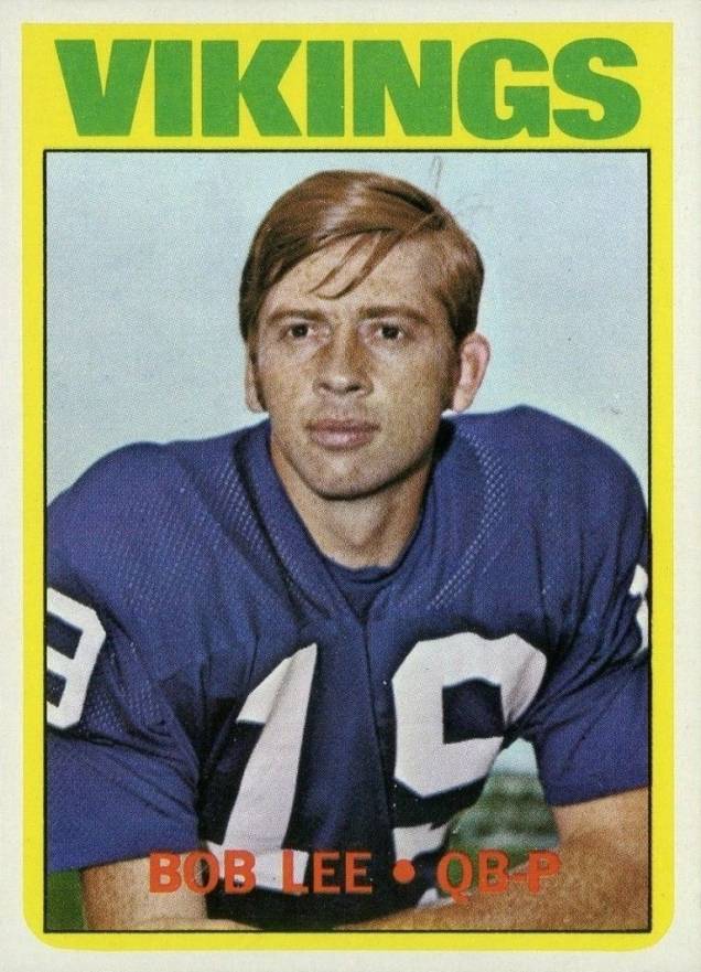 1972 Topps Bob Lee #71 Football Card