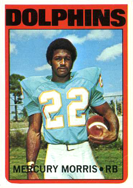 1972 Topps Mercury Morris #331 Football Card