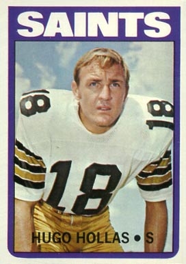 1972 Topps Hugo Hollas #296 Football Card