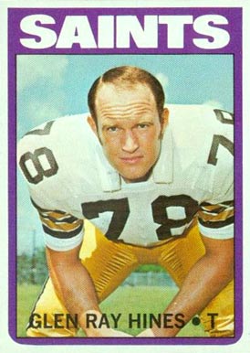 1972 Topps Glenn Ray Hines #242 Football Card