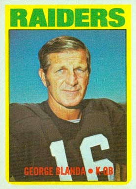 1972 Topps George Blanda #235 Football Card