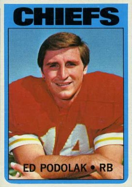 1972 Topps Ed Podolak #82 Football Card