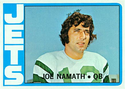 1972 Topps Joe Namath #100 Football Card