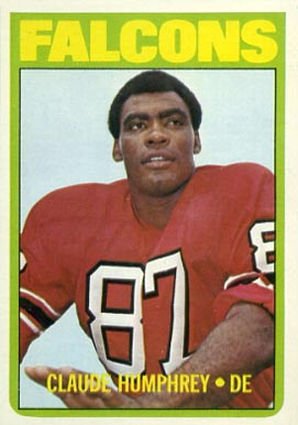 1972 Topps Claude Humphrey #75 Football Card