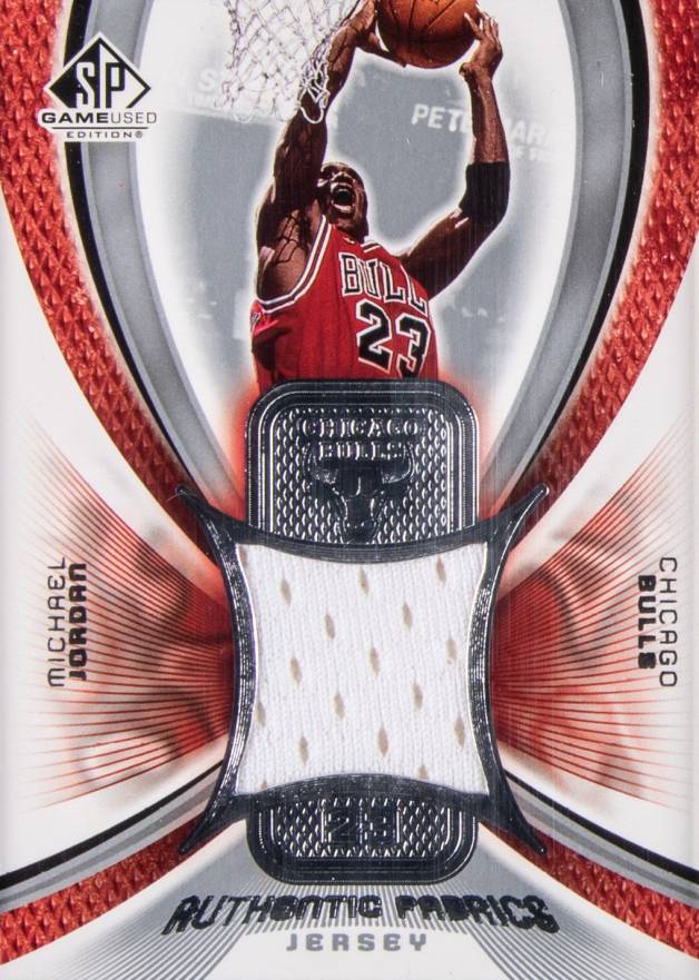 2004 SP Game Used Authentic Fabrics  Michael Jordan #AF-MJ Basketball Card