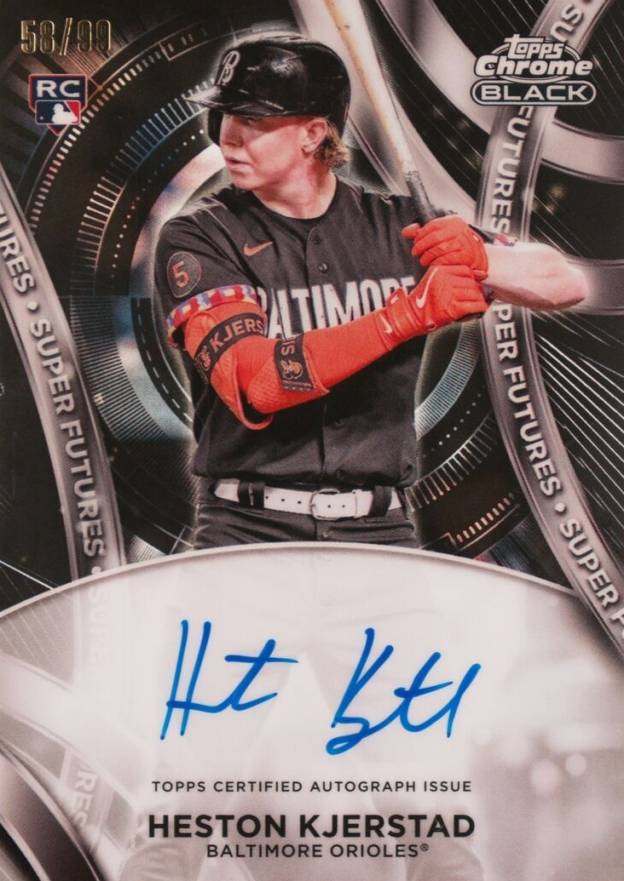 2024 Topps Chrome Black Super Futures Autographs Heston Kjerstad #HK Baseball Card