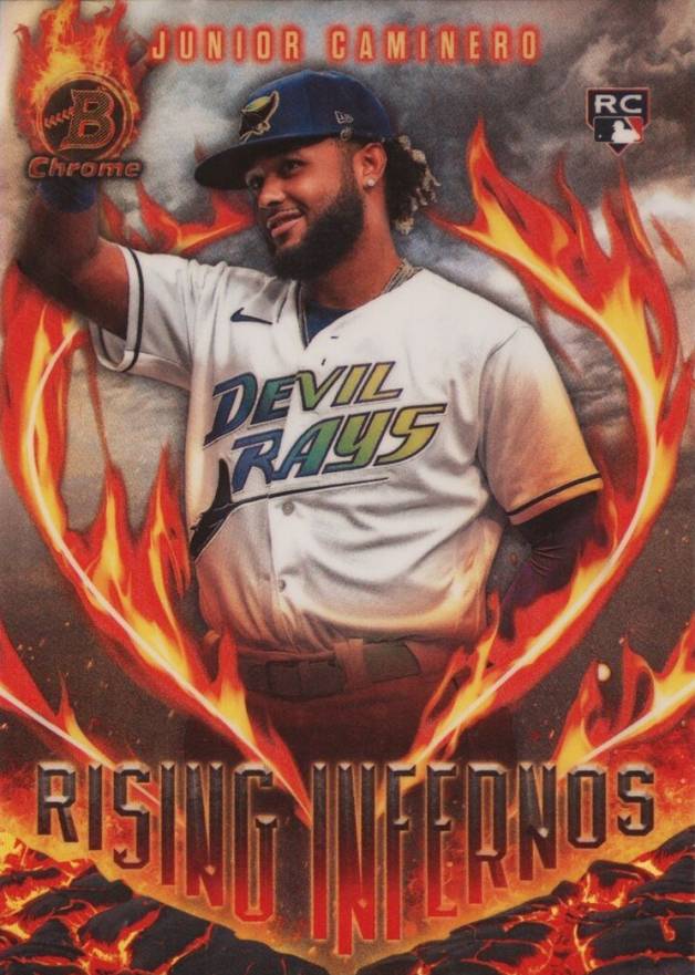 2024 Bowman Rising Infernos Junior Caminero #RI6 Baseball Card