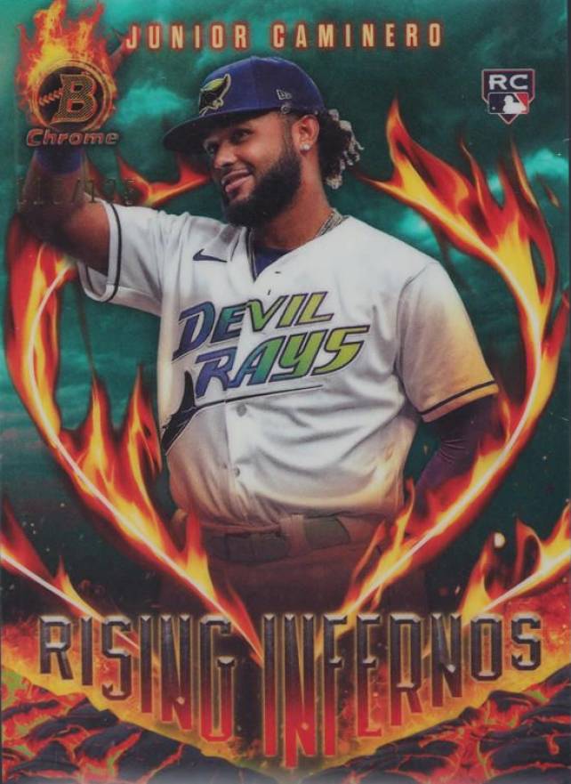 2024 Bowman Rising Infernos Junior Caminero #RI6 Baseball Card