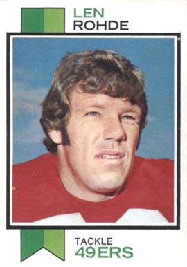 1973 Topps Len Rohde #181 Football Card