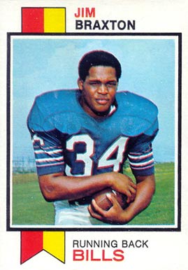 1973 Topps Jim Braxton #154 Football Card