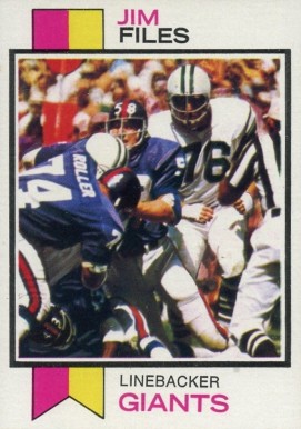 1973 Topps Jim Files #49 Football Card