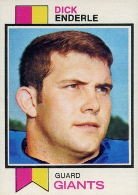 1973 Topps Dick Enderle #22 Football Card