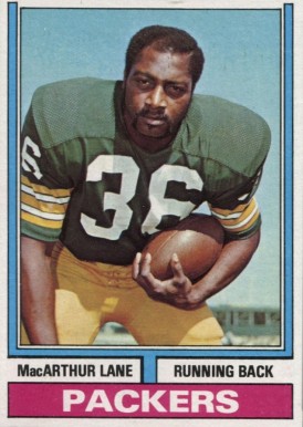 1974 Topps Macarthur Lane #90 Football Card