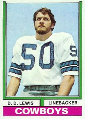 1974 Topps D.D. Lewis #303 Football Card