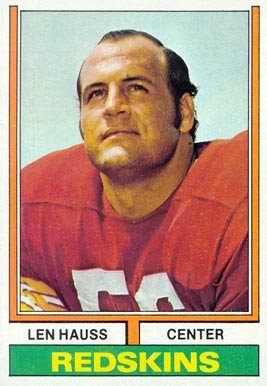 1974 Topps Len Hauss #182 Football Card