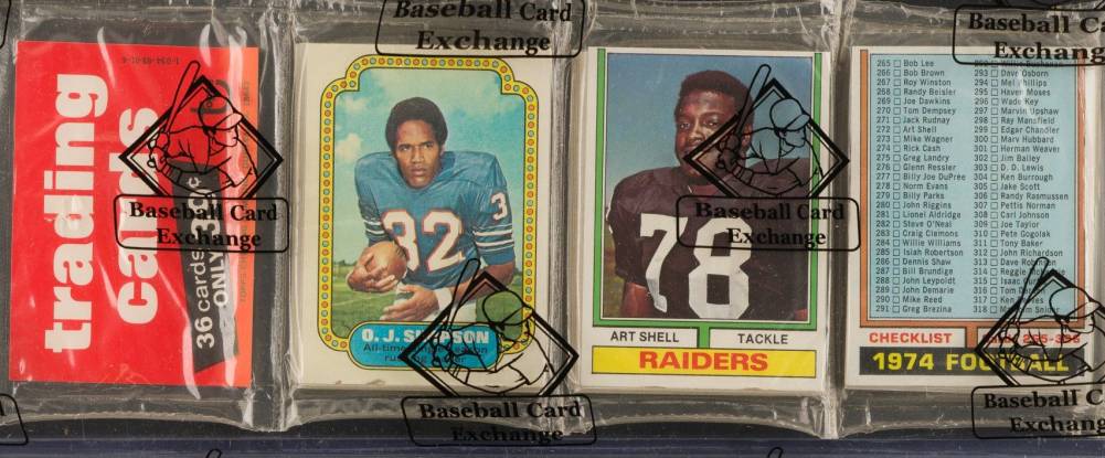 1974 Topps Rack Pack #RP Football Card