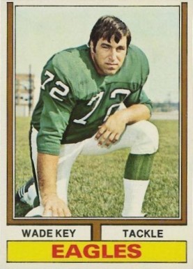 1974 Topps Wade Key #296 Football Card