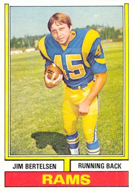 1974 Topps Jim Bertelsen #231 Football Card