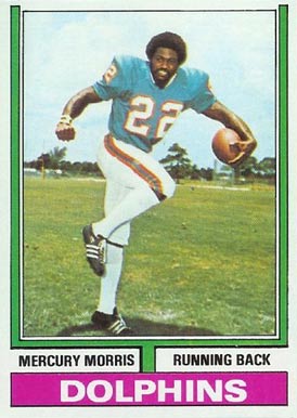 1974 Topps Mercury Morris #170 Football Card