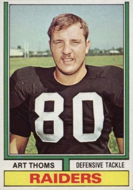 1974 Topps Art Thoms #91 Football Card