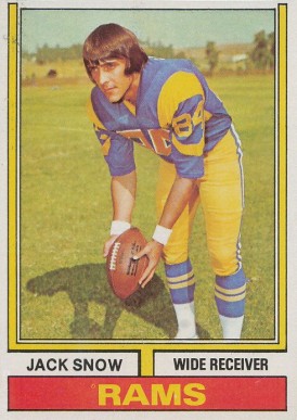 1974 Topps Jack Snow #83 Football Card