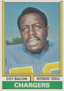 1974 Topps Coy Bacon #20 Football Card