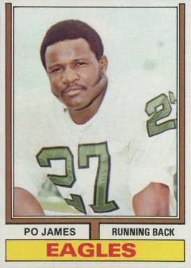 1974 Topps Po James #47 Football Card