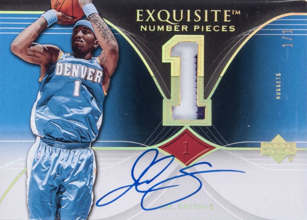 2006 Upper Deck Exquisite Collection Number Pieces J.R. Smith #EN-JS Basketball Card