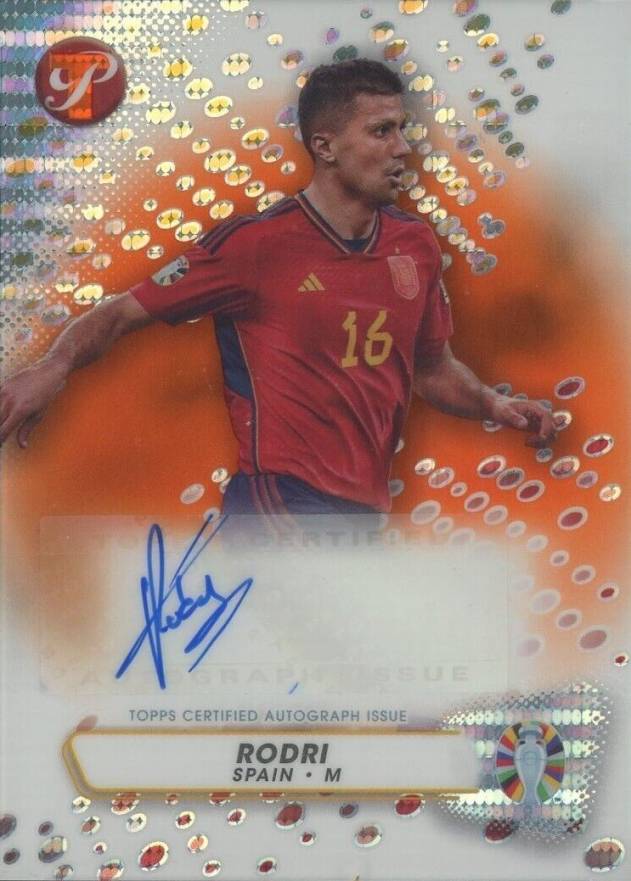 2023 Topps Pristine Road to UEFA Euro 2024 Pristine Autographs Rodri #PARO Soccer Card