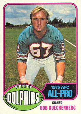 1976 Topps Bob Kuechenberg #390 Football Card