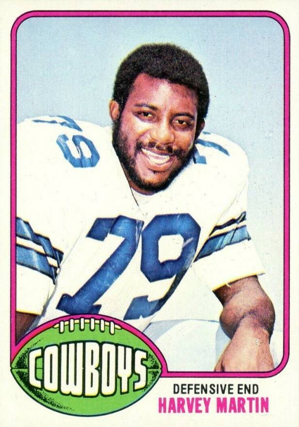 1976 Topps Harvey Martin #44 Football Card