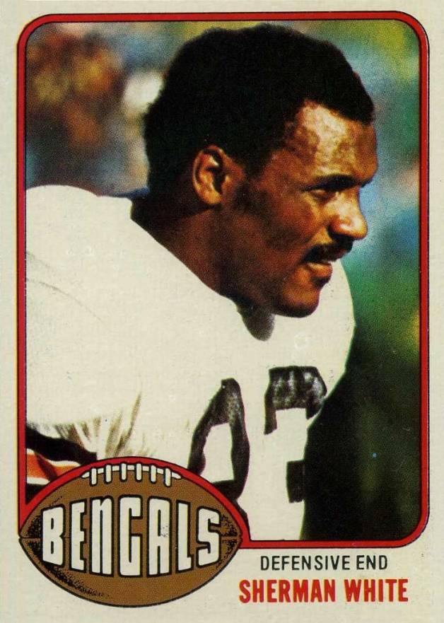 1976 Topps Sherman White #168 Football Card