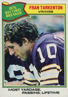 1977 Topps Fran Tarkenton #454 Football Card